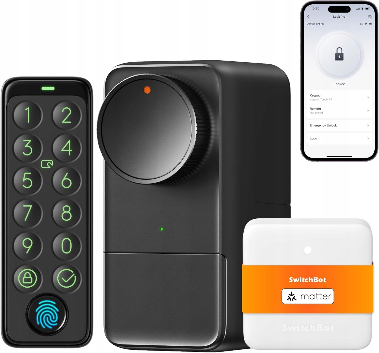 Elektronický Bt zámek SwitchBot WiFi Smart Lock Pro s dotykovou klávesnicí