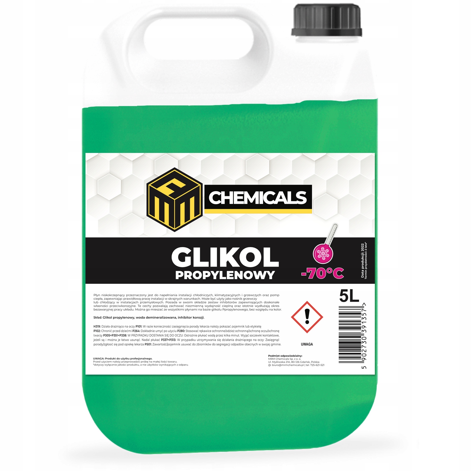 

Koncentrat Glikol Propylenowy solarny C.o -70°C 5L