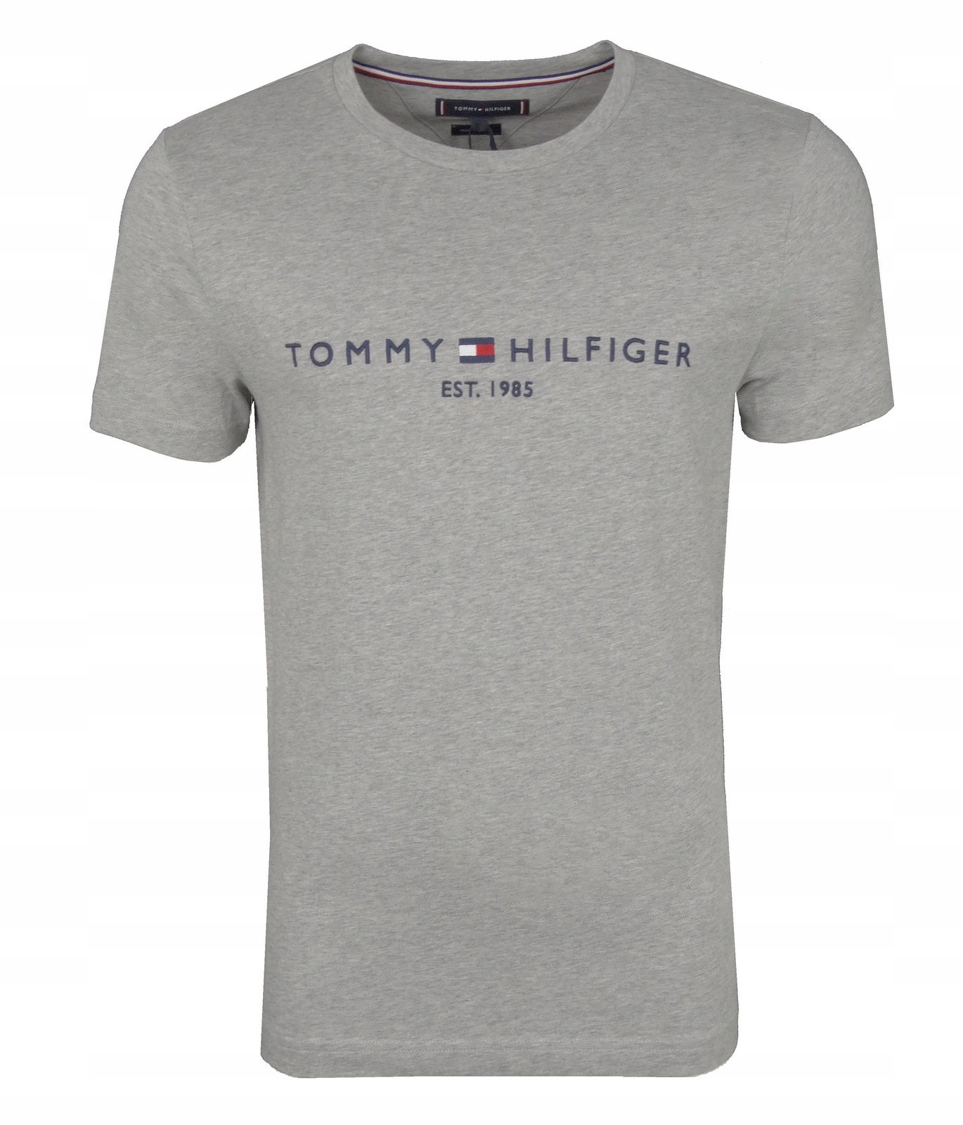 Tommy Hilfiger, pánské tričko, šedý melír, XXL