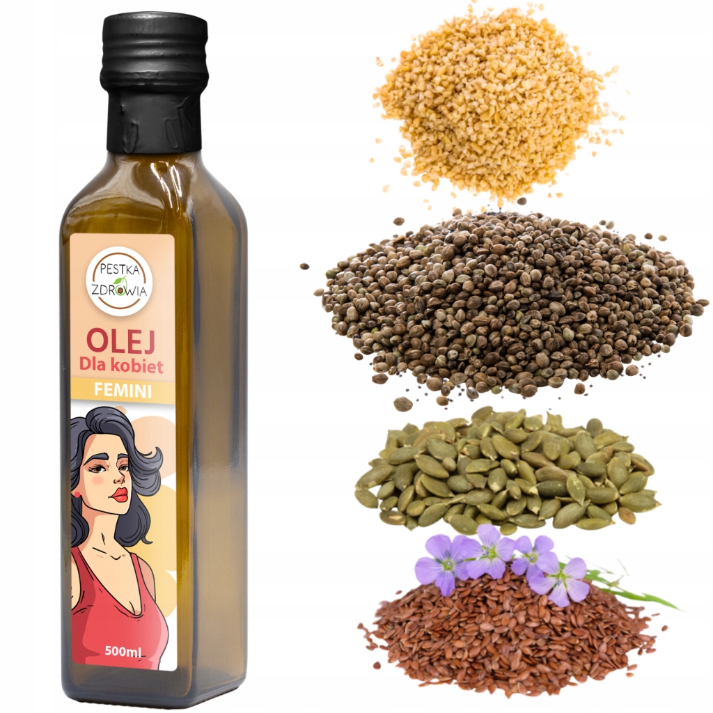 Olej Pro Ženy Feminii Přírodní lisovaná kompozice za studena 500 ml Atest