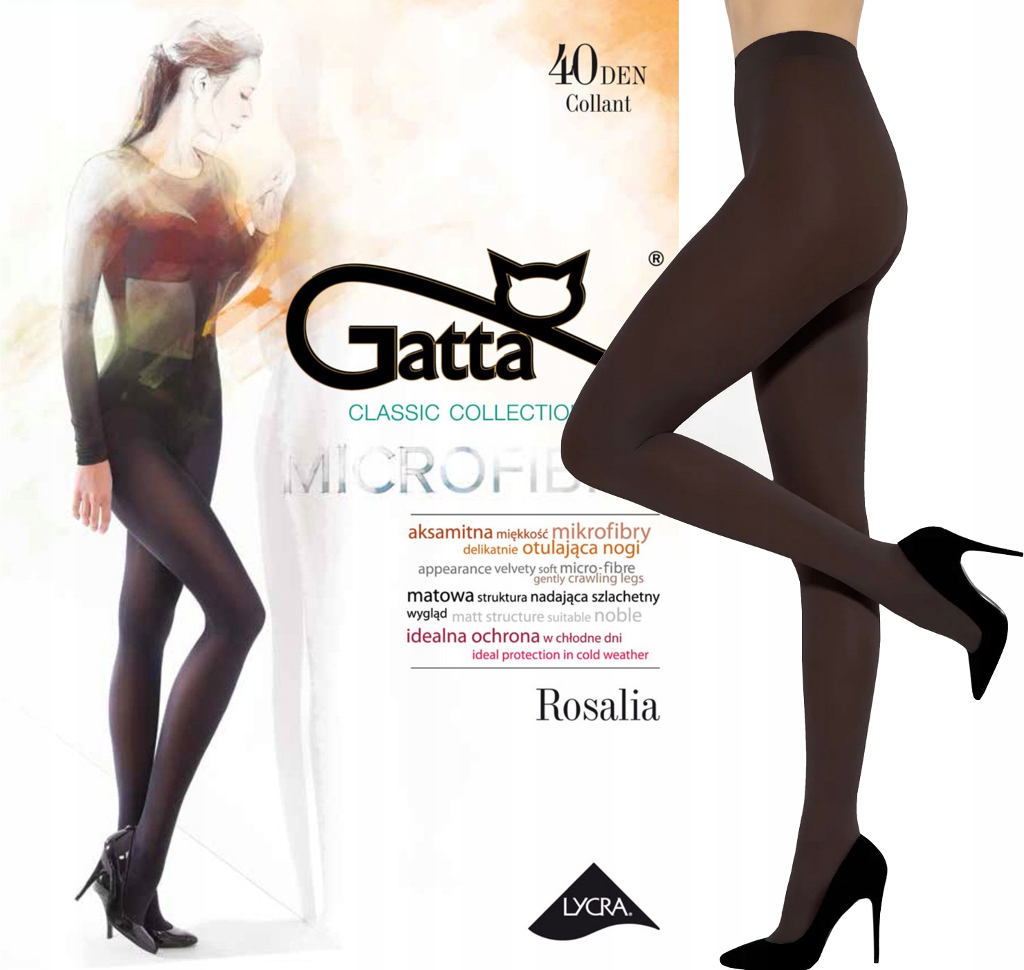 

Gatta Rosalia rajstopy 40 den Moka 4 L