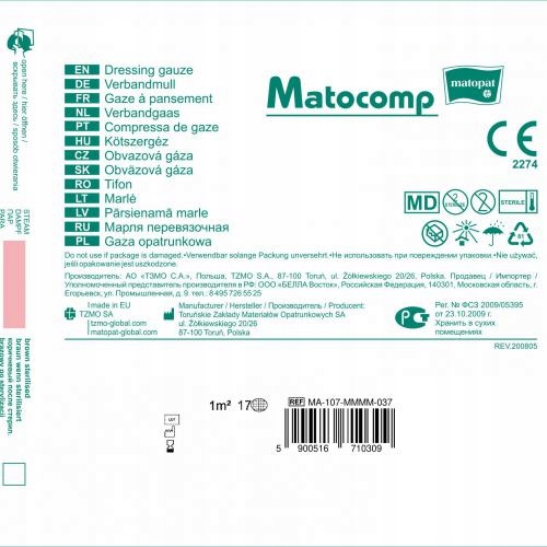 

Matocomp Gaza opatrunkowa 17-nitkowa 1m2