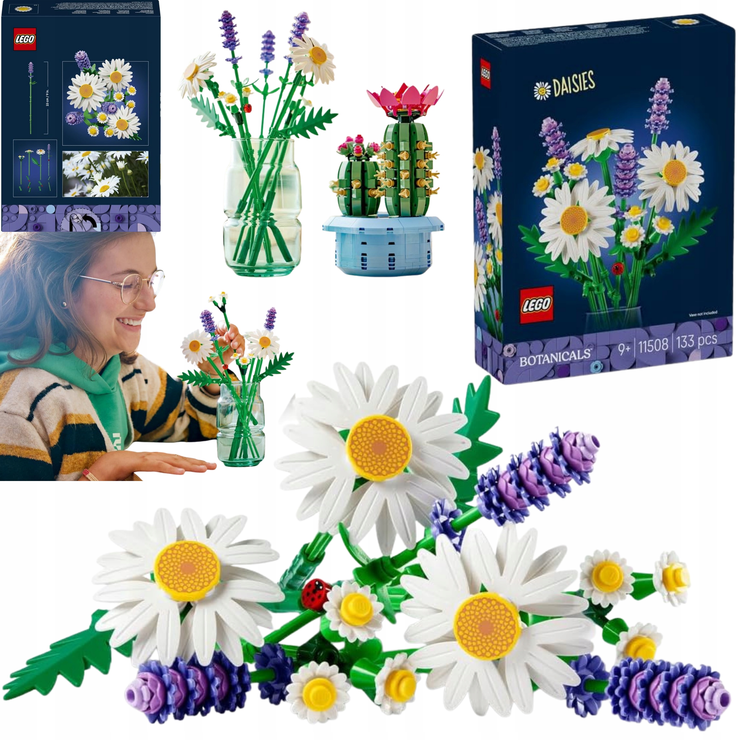 Lego Botanicals Stokrotki 11508 – relaksujące budowanie kwiatowa dekoracja