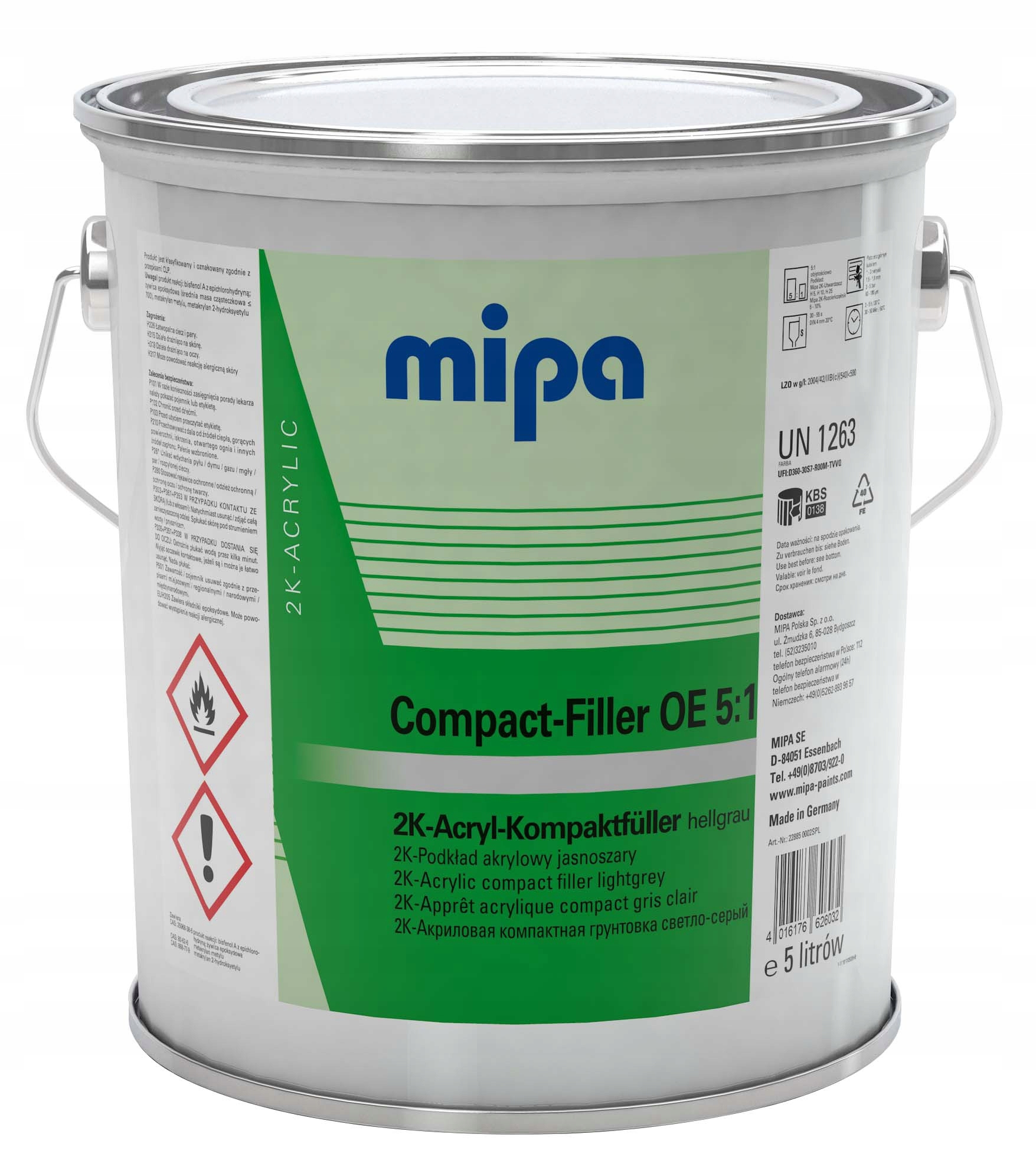 

Mipa Podkład Compact Filler Oe H 10 5:1 Kpl 6L
