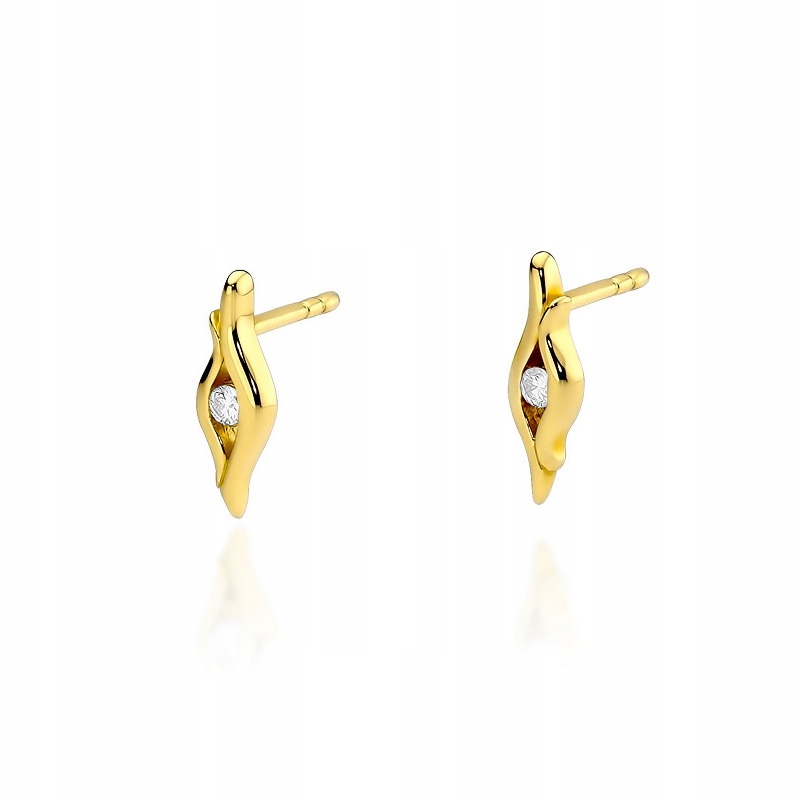 

Złote Kolczyki 585 Brylanty 0,08 ct - Klasyczne