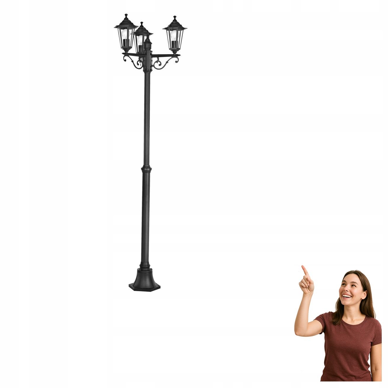 Vonkajšia stožiarová lampa Laterna 4 22145 Eglo