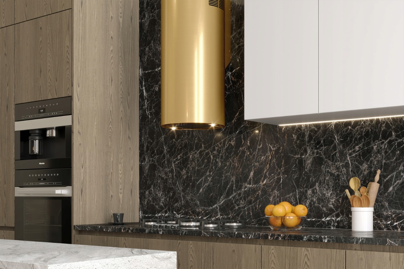 OKAP KUCHENNY TUBA ZŁOTA PRZYŚCIENNY KOMINOWY ELBA WPB35 MAAN Kod producenta OELBW839I4PC.S3CZ.SA.ZL3_EO