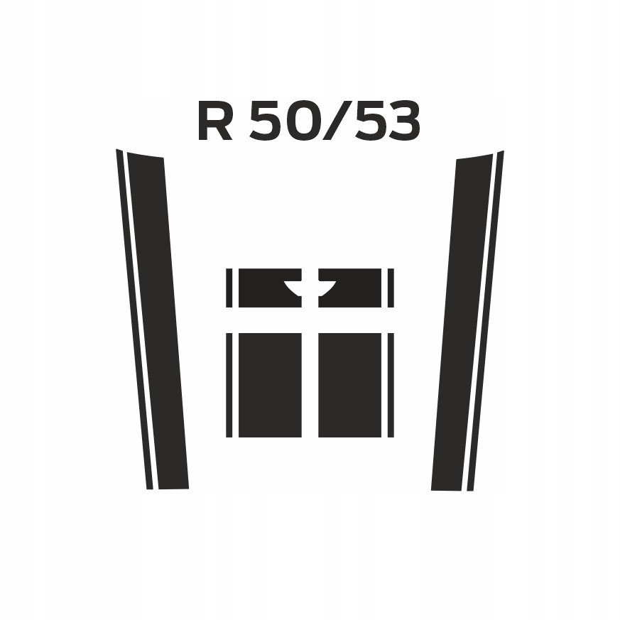 Наклейки Mini Cooper R50 R53 для капота и лацкана