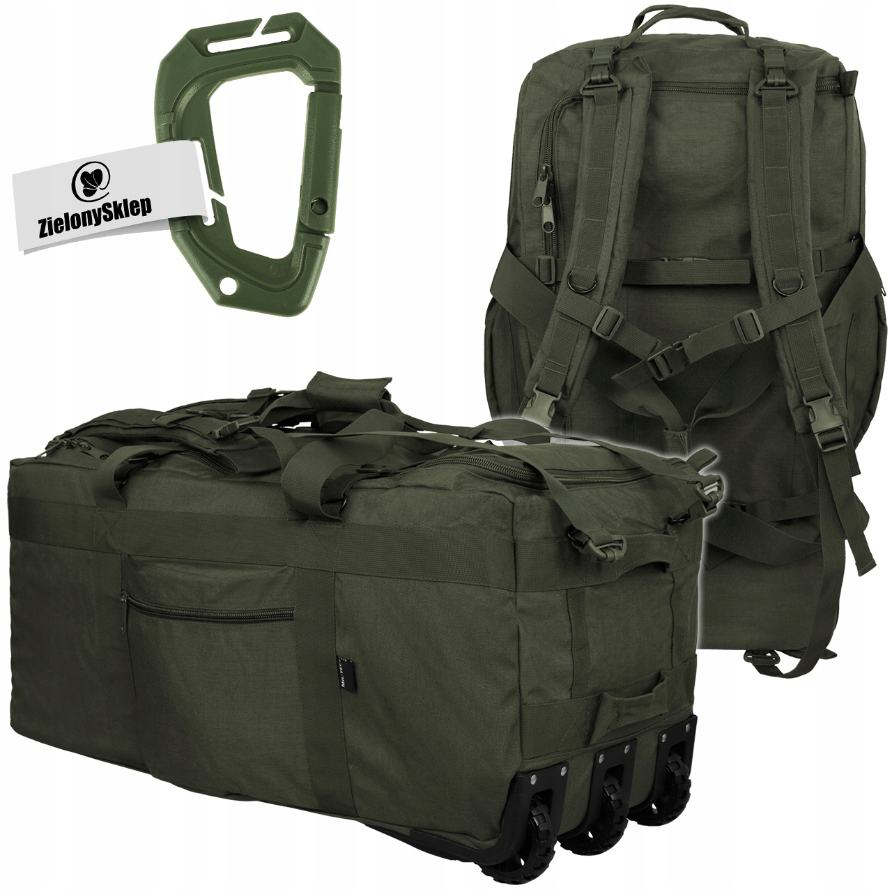 Torba Na Kółkach 110L Wojskowa Plecak 2w1 Mil-tec +gr.