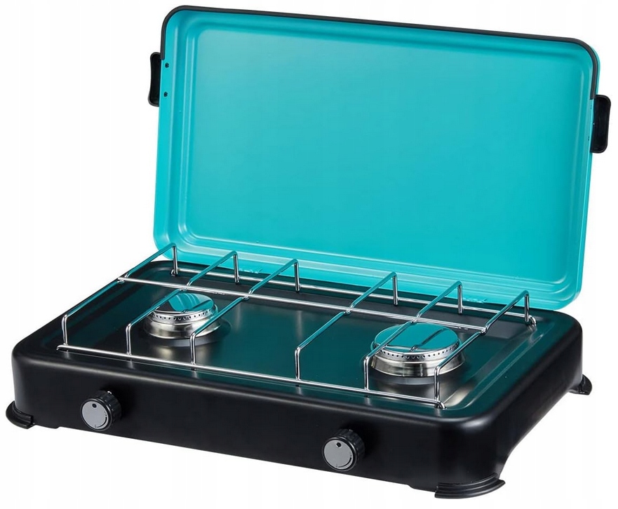 Plynový vařič 2 hořáky pro lahve Atest JUN742