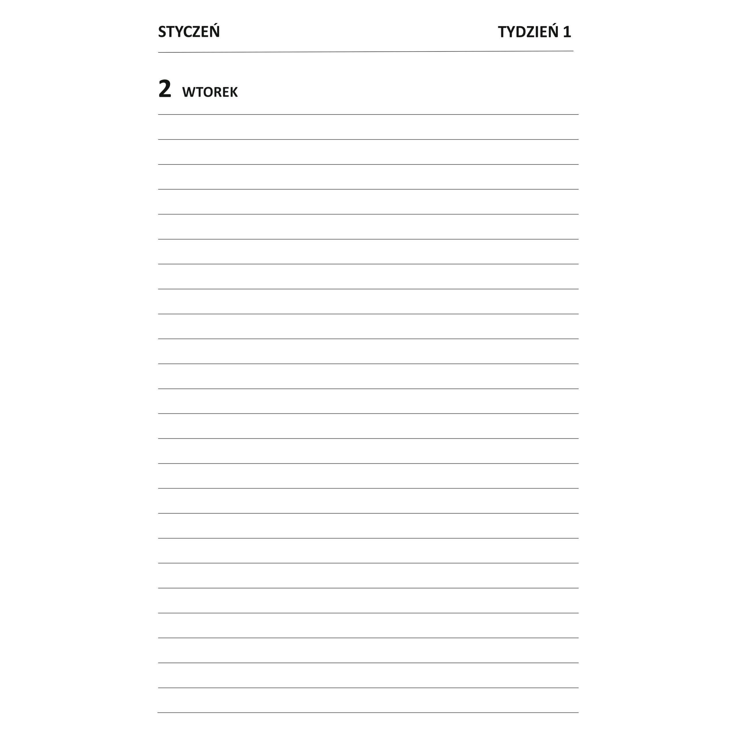 Kalendarz na 2024 rok DZIENNY TERMINARZ Format A4 Do hotelu restauracji Marka inny