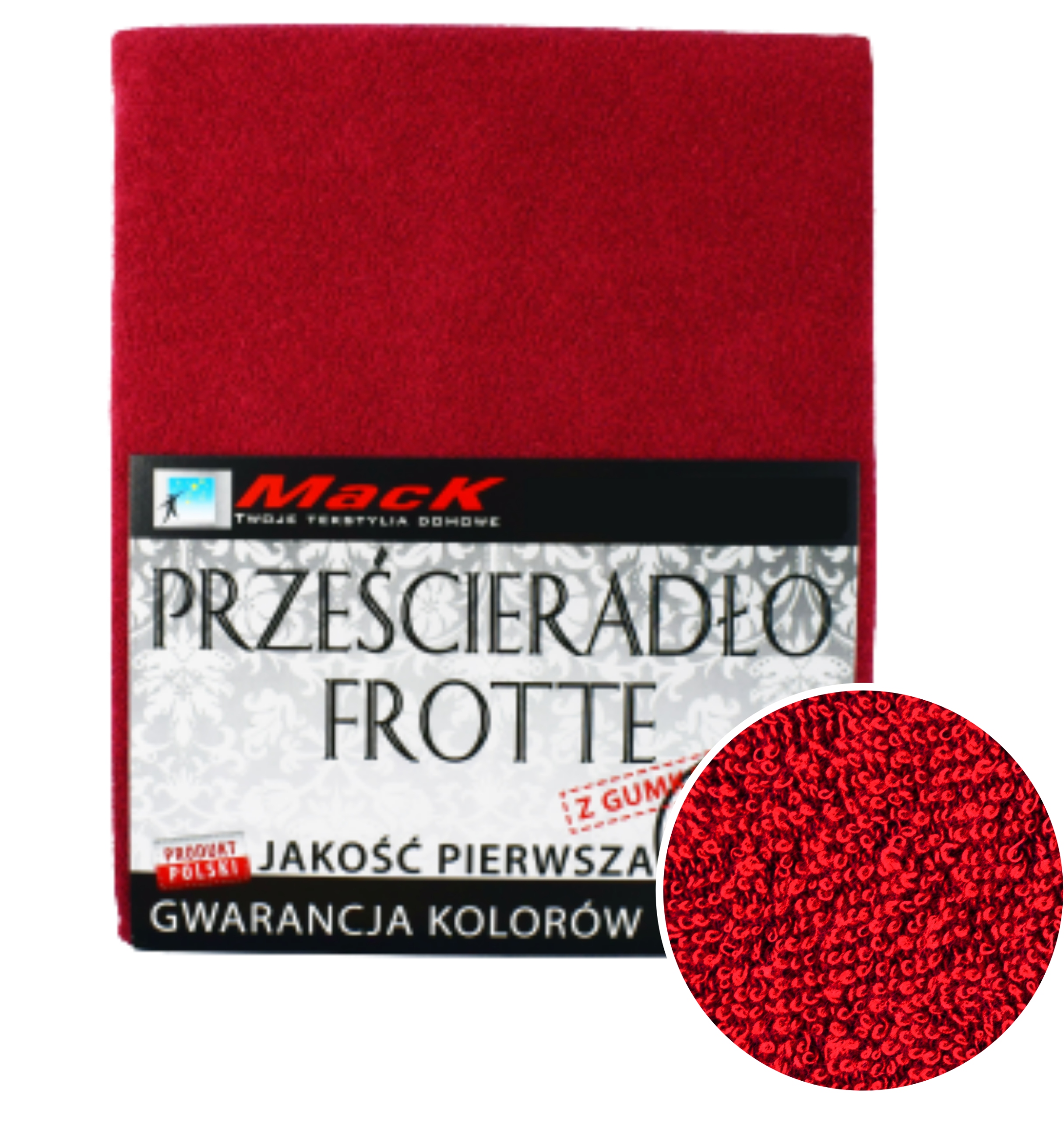 

Prześcieradło Frotte Z Gumką 220X200 bordowy