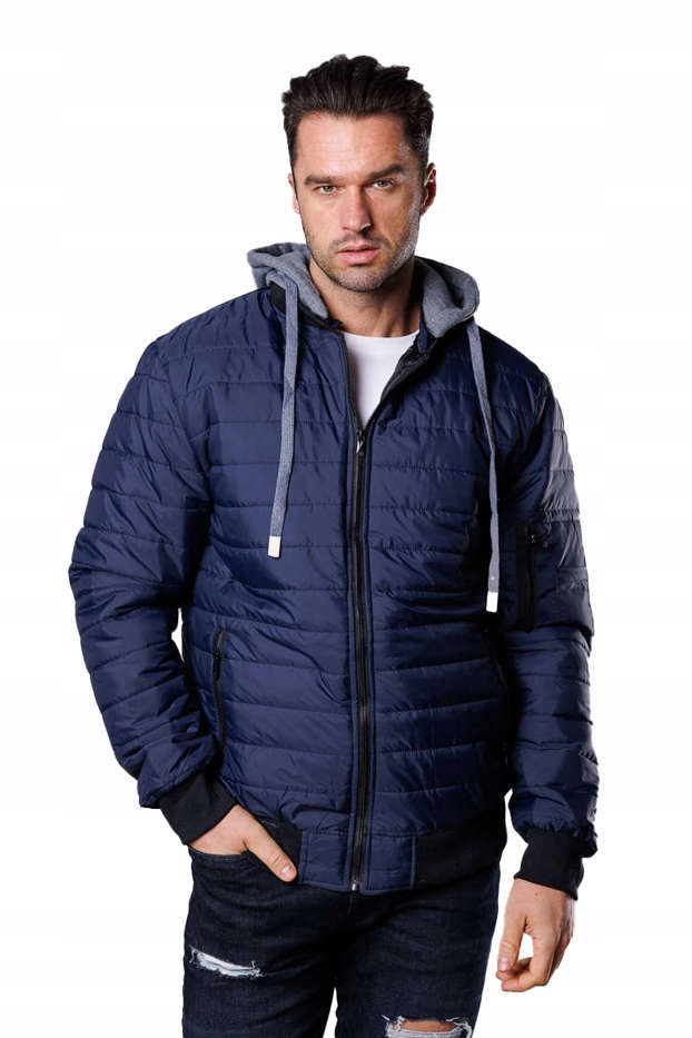 Pánská Bunda Bomber 8M985 Námořnická Modrá XXL