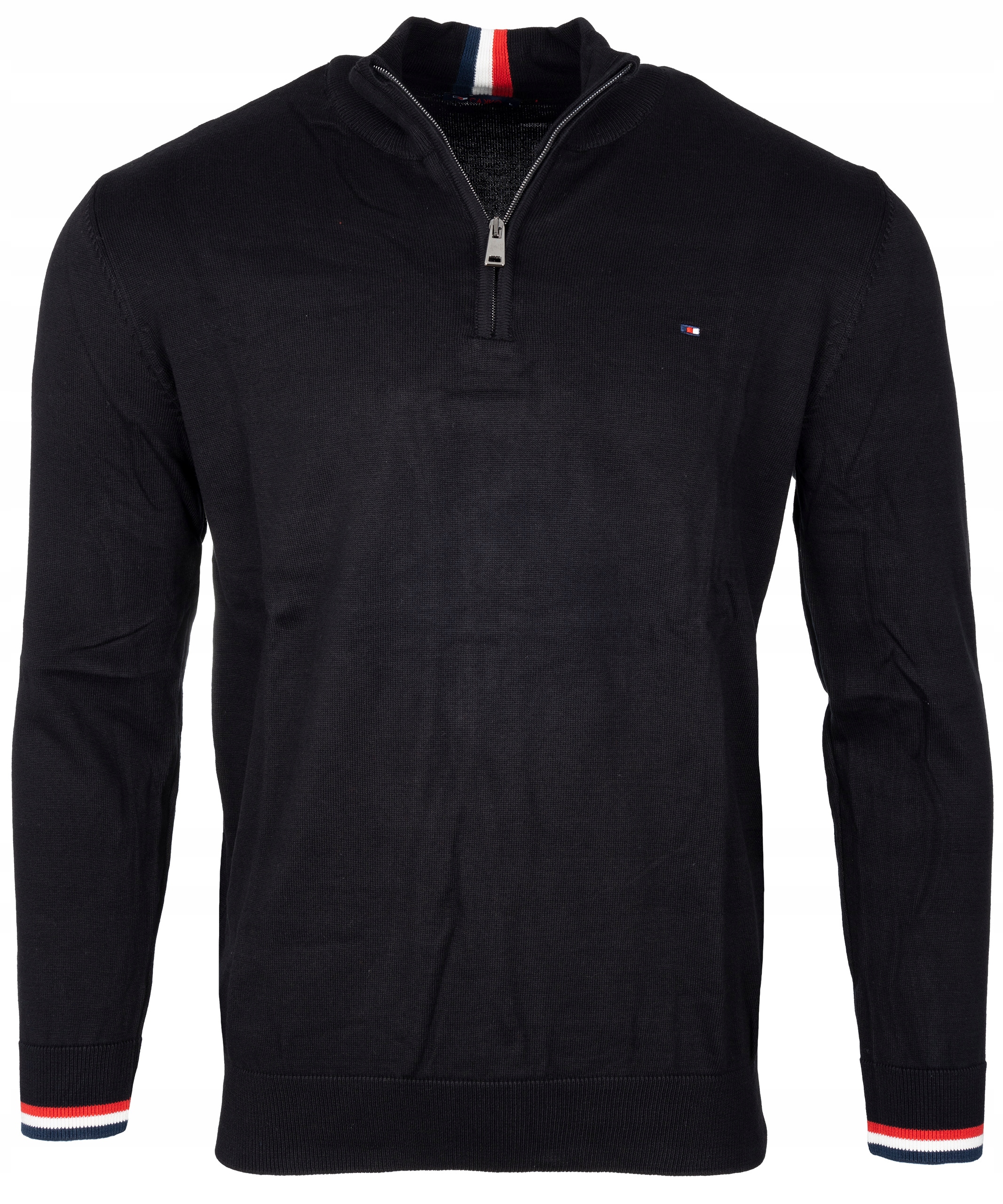 

Sweter Półgolf Regular Krótki Zamek L czarny