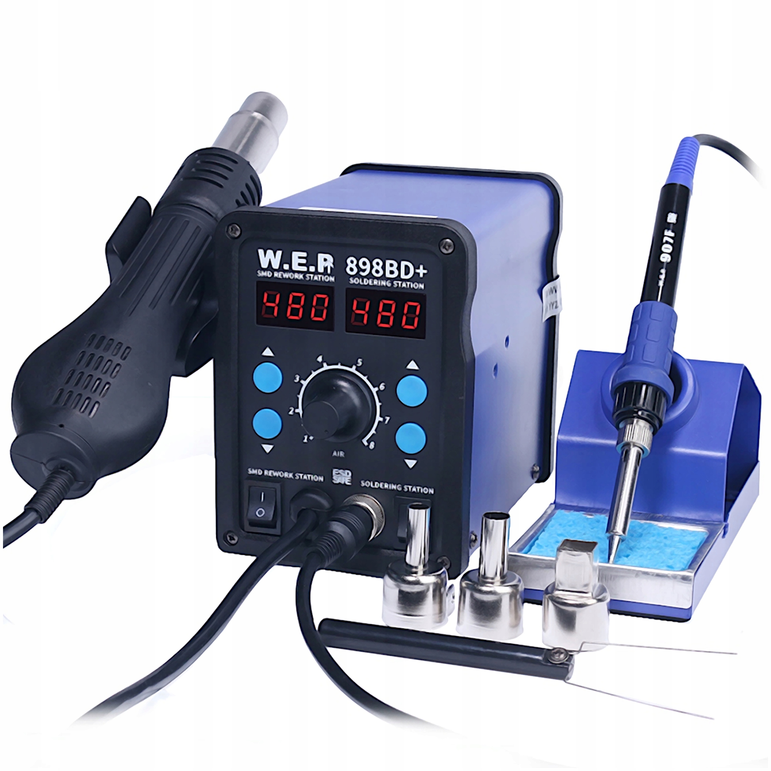 Stacja lutownicza Hotair Wep 898BD+ 2w1 Silikonowa Kolba