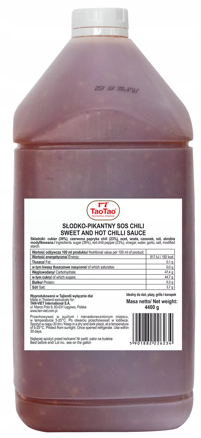 Tao Tao Sos Chili Słodko-pikantny 4.4KG