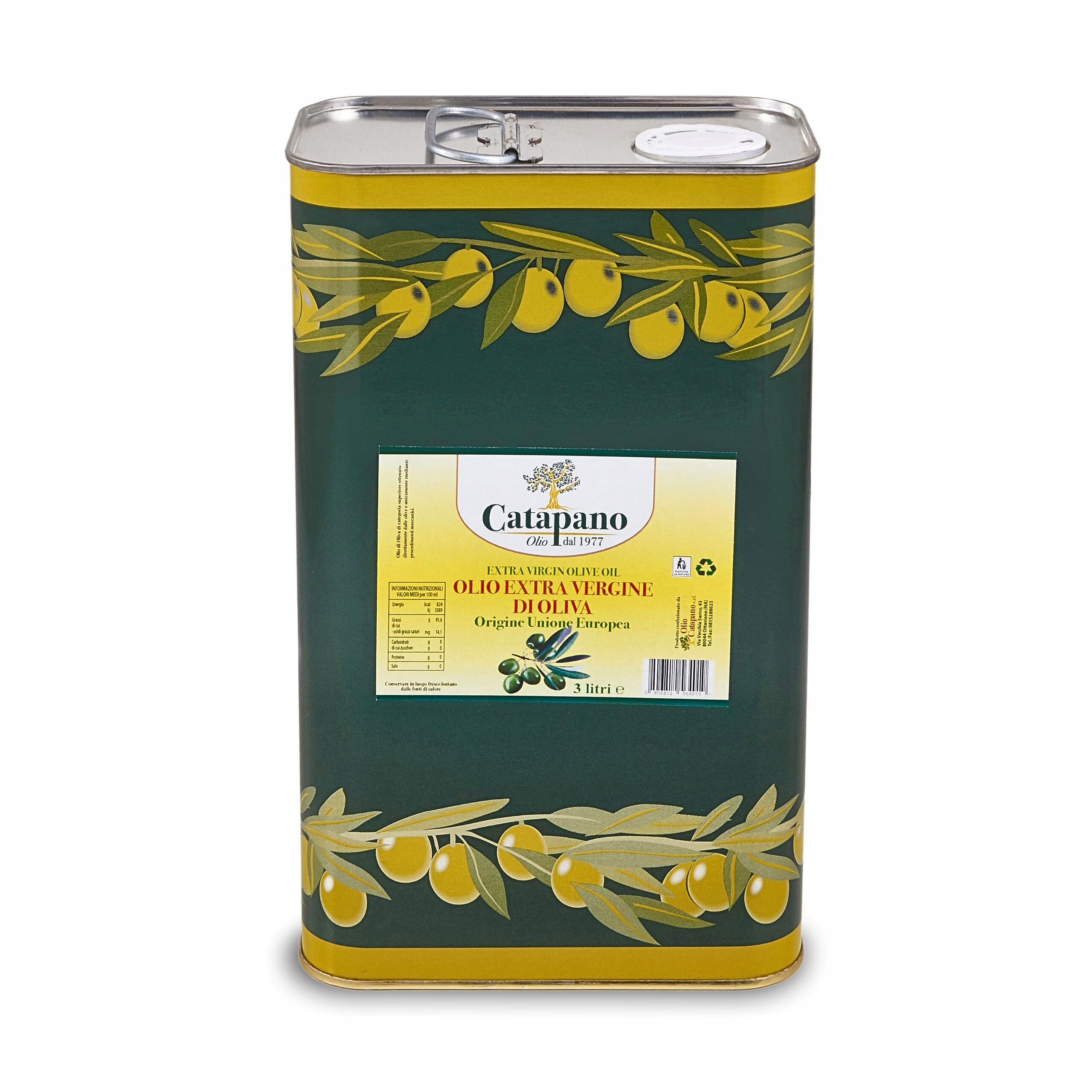 Oliwa z oliwek Extra Vergine Catapano 3 litry tłoczona na zimno