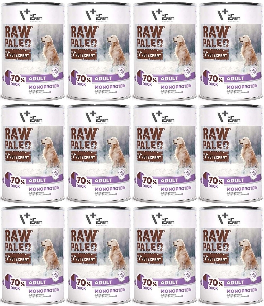 Levně VetExpert Raw Paleo Adult kachna 12 x 400 g