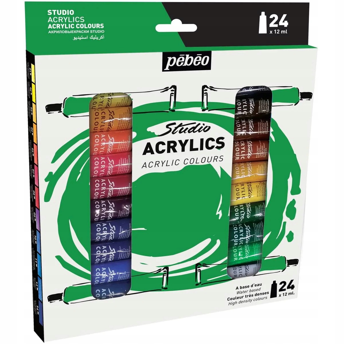 Farby Akrylowe Pebeo akryl zestaw 24x12ml komplet