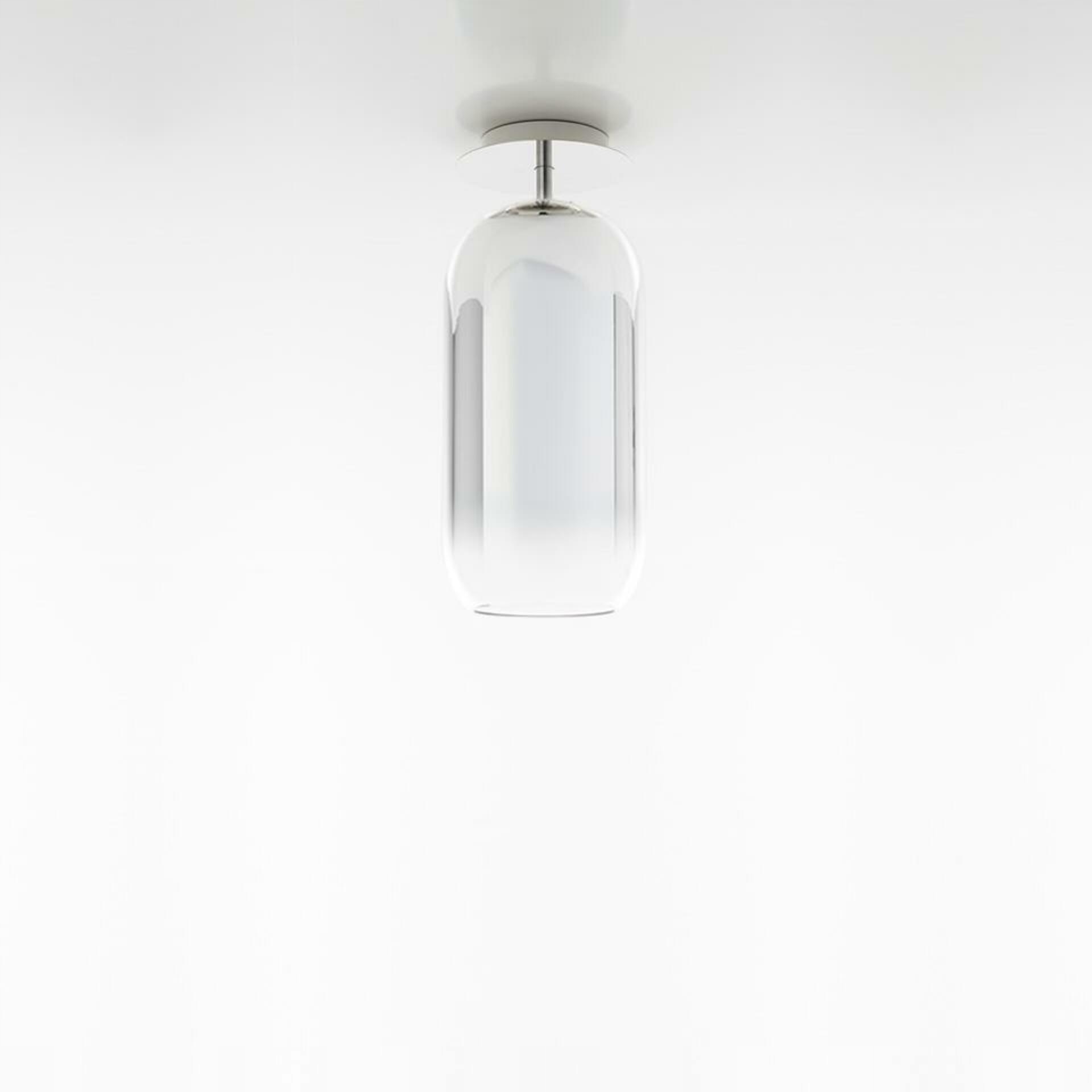 Artemide Gople Mini stropné svietidlo, strieborné, design Big, E14, 350 mm