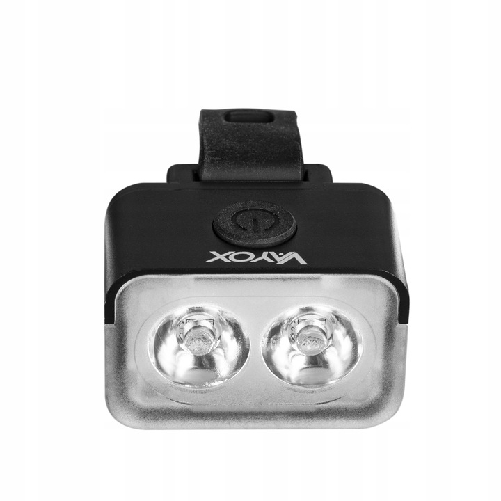 LAMPKA ROWEROWA PRZÓD NA KIEROWNICE ŚWIATŁO LED OŚWIETLENIE ROWER USB VAYOX Zasilanie akumulator