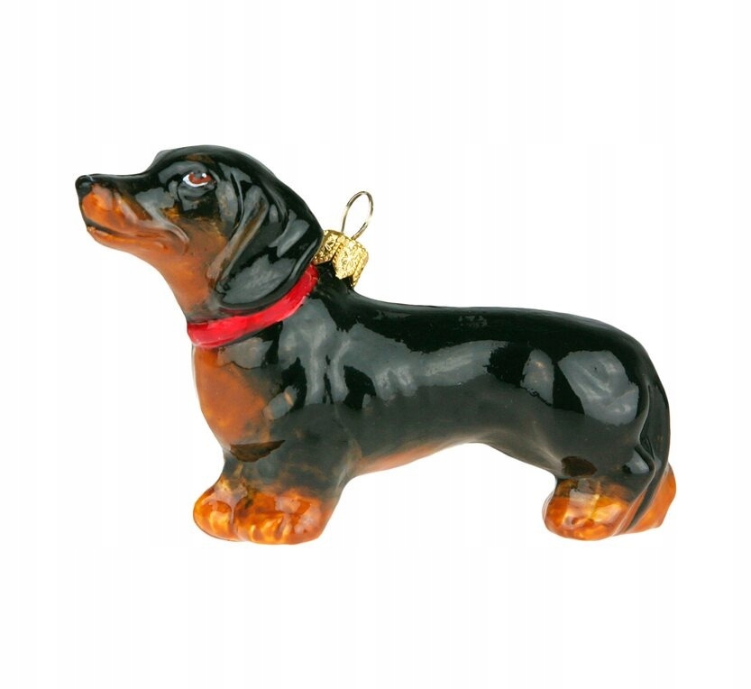 

Bombka Formowana Pies Jamnik Czarny Brąz 8 CM