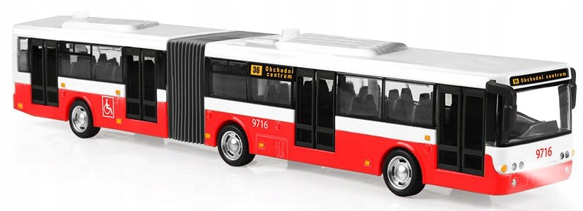 

Czeski Autobus 36cm Czerwony Autobus Dźwięki Świec