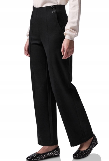 Street One Černé Elegantní Kalhoty Jednoduché Vysoký Pas 42/30 Jpa