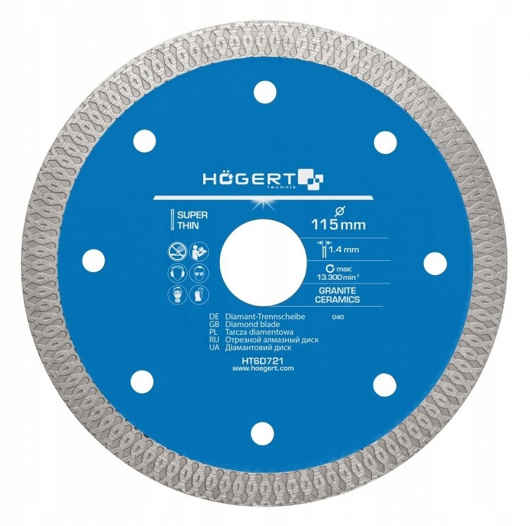 

Hogert HT6D721 Tarcza diamentowa 115 mm