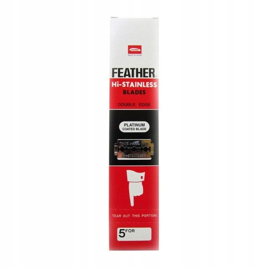 Žiletky Feather Black 5 ks (balení 100 ks)