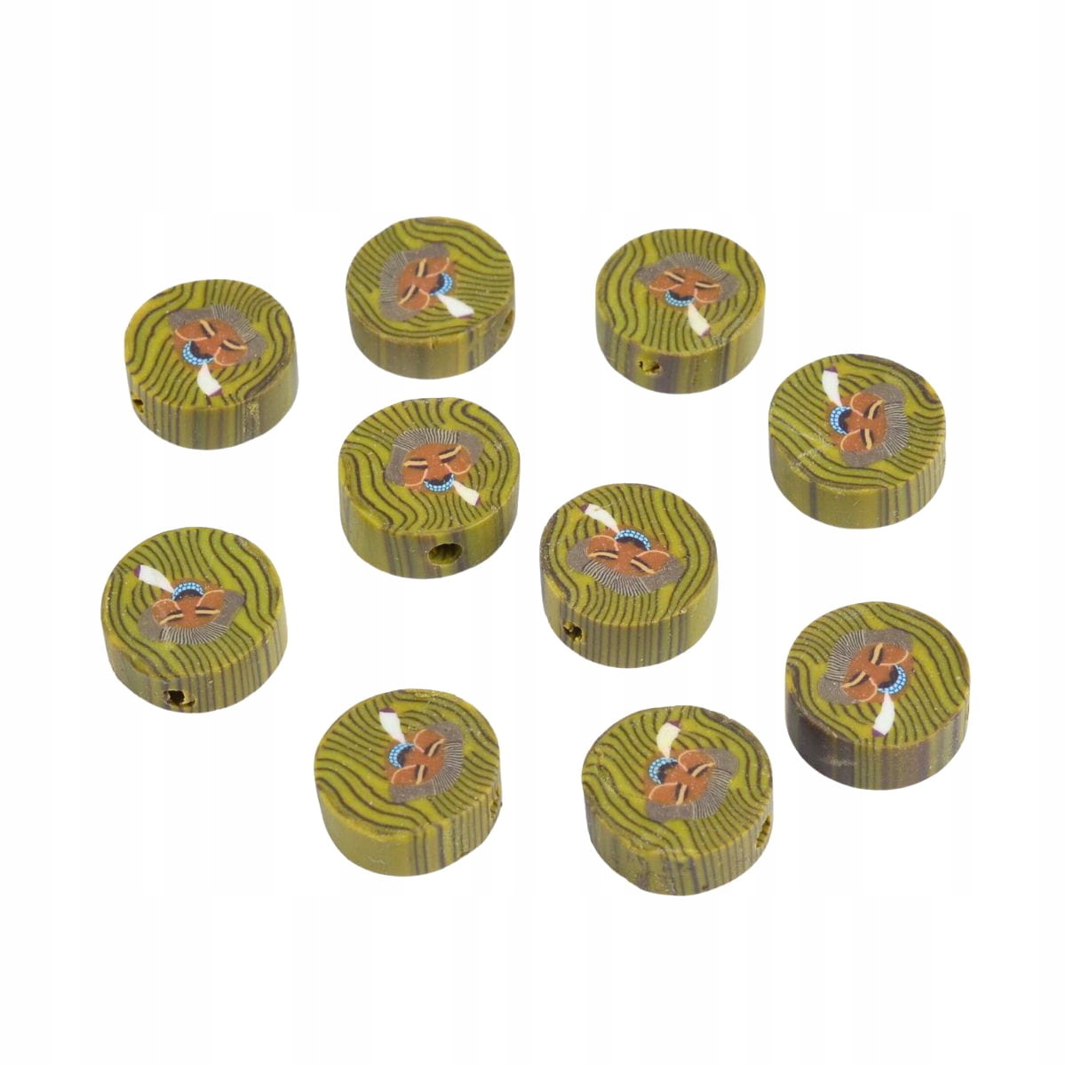 fi38 Koraliki Fimo pastylki dyski 10x4mm 10szt