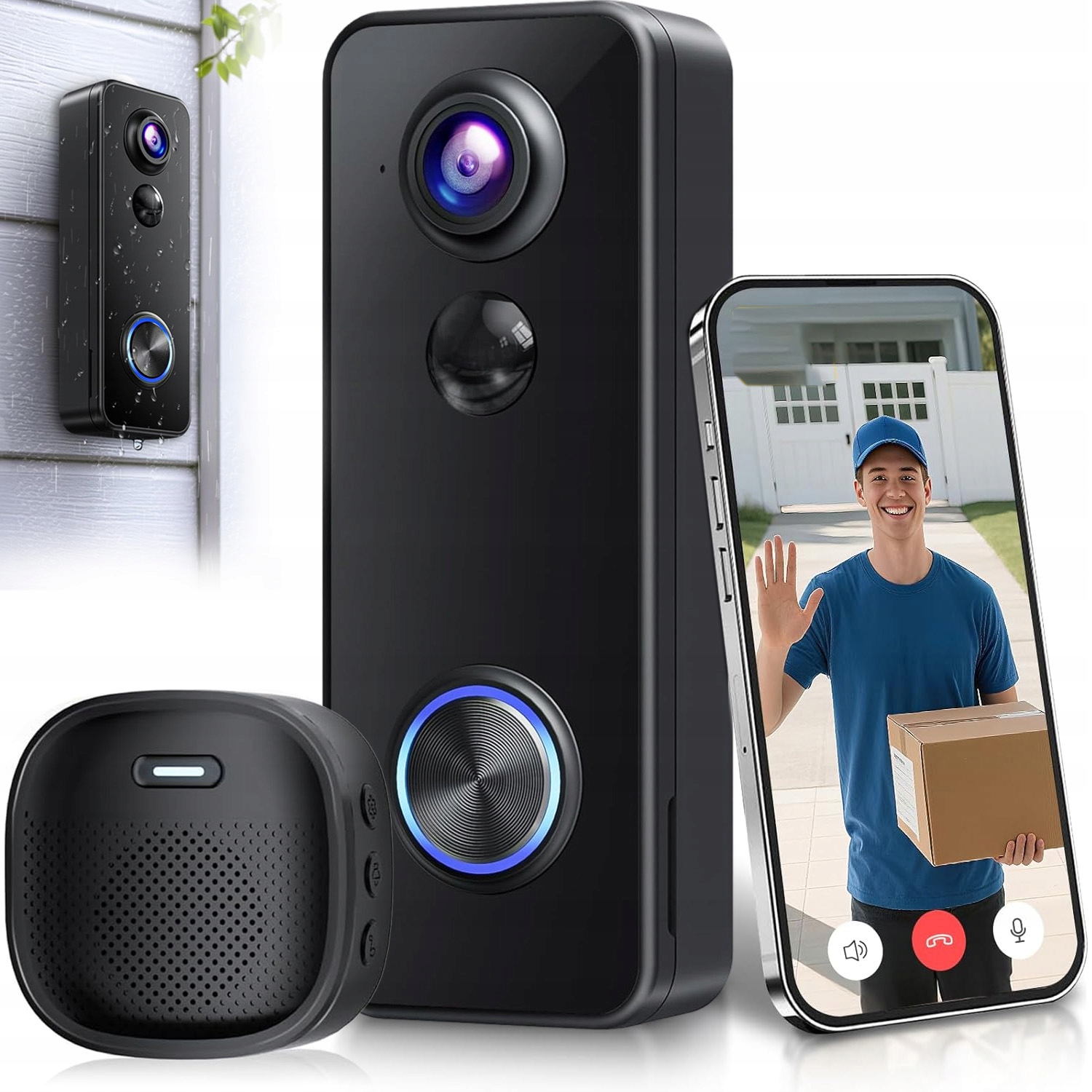 Bezdrátový Dveřní Zvonek S Hd Kamerou, Inteligentní Videotelefon