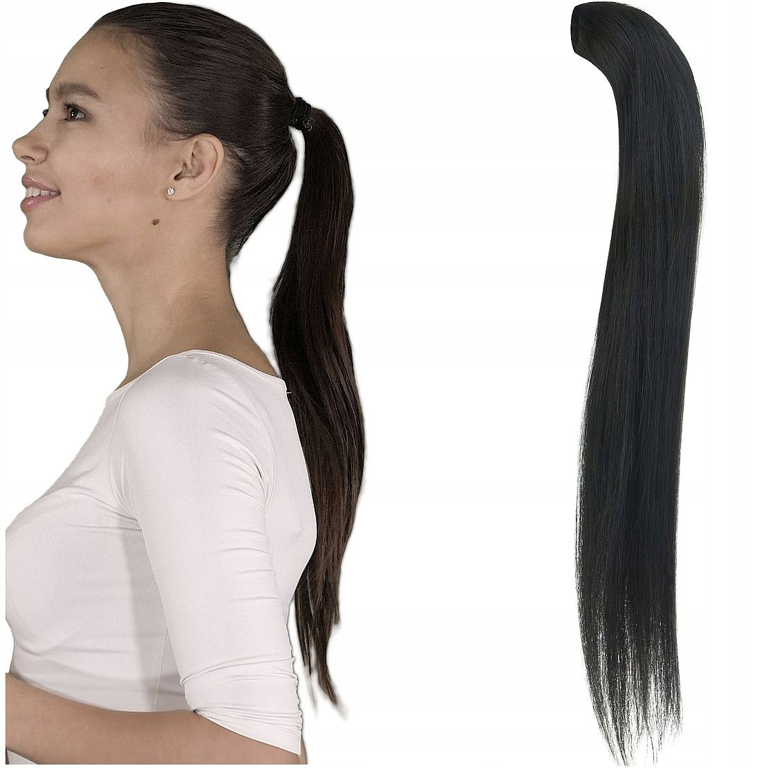 Připínací Poník Přírodní Připínací Kitka Pony 40 CM velmi tmavě hnědý 1B