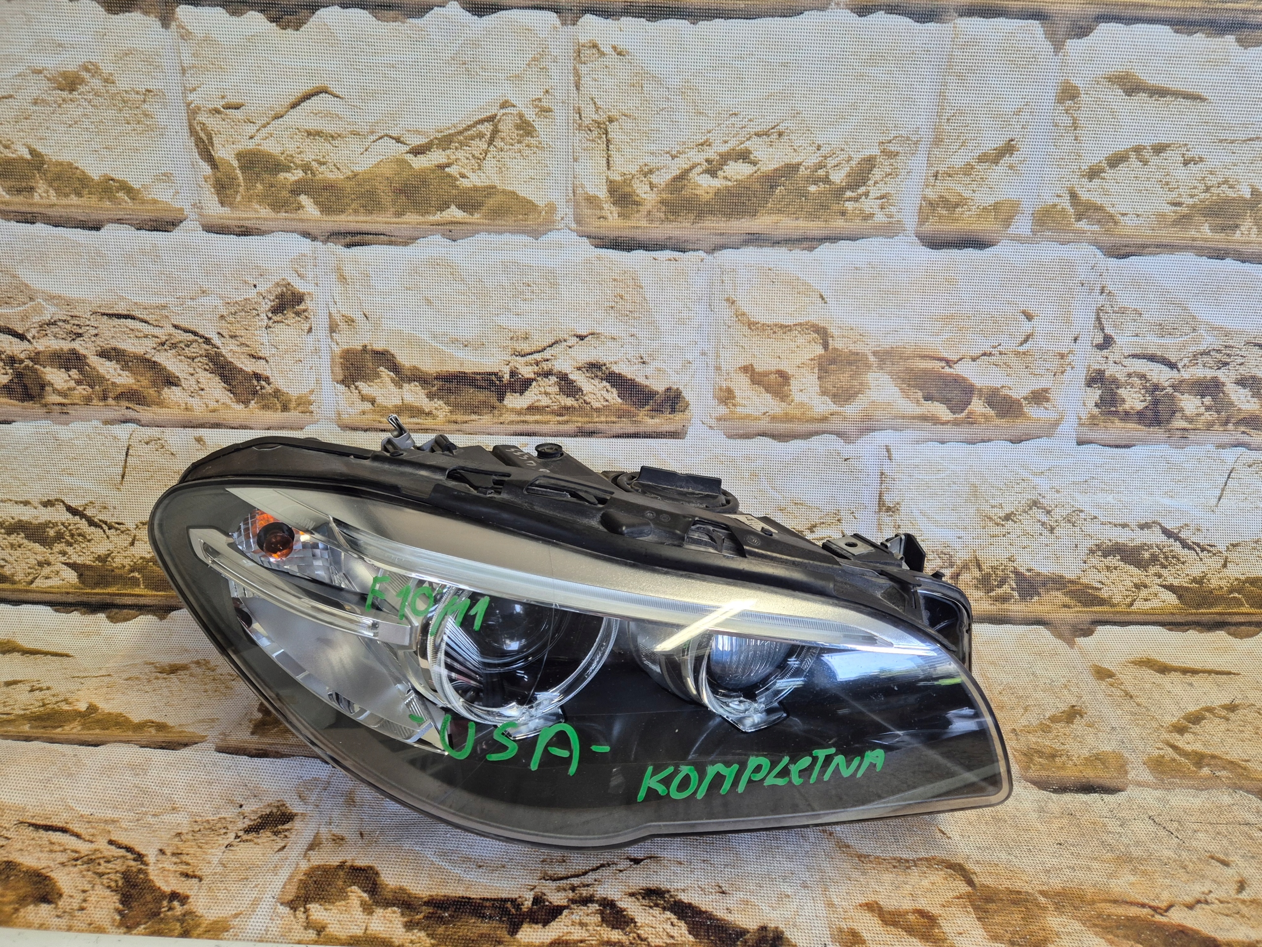 bmw 5 f10 15 lift lci xenon skrętny prawa usa ameryka kompletna z modułami