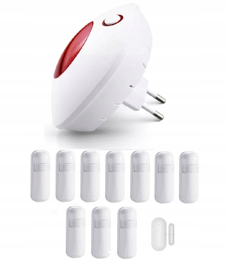 Bezdrôtová Siréna Sieťový Alarm 110DB Tuya Smart V Poľštine WiFi 10xPIR