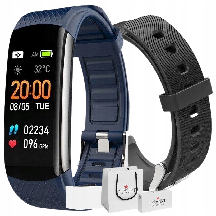 

Smartband Smartwatch Kroki Sms Tętno +pasek Grawer
