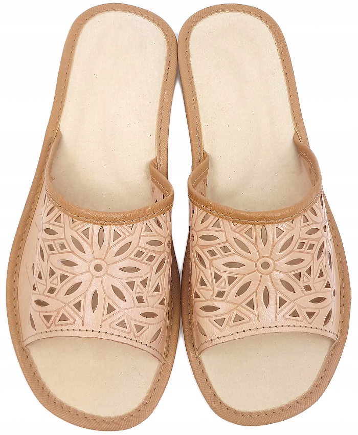 Pantofle Skóra Damskie Odkryte Góralskie * 37* Kod producenta PPD 033