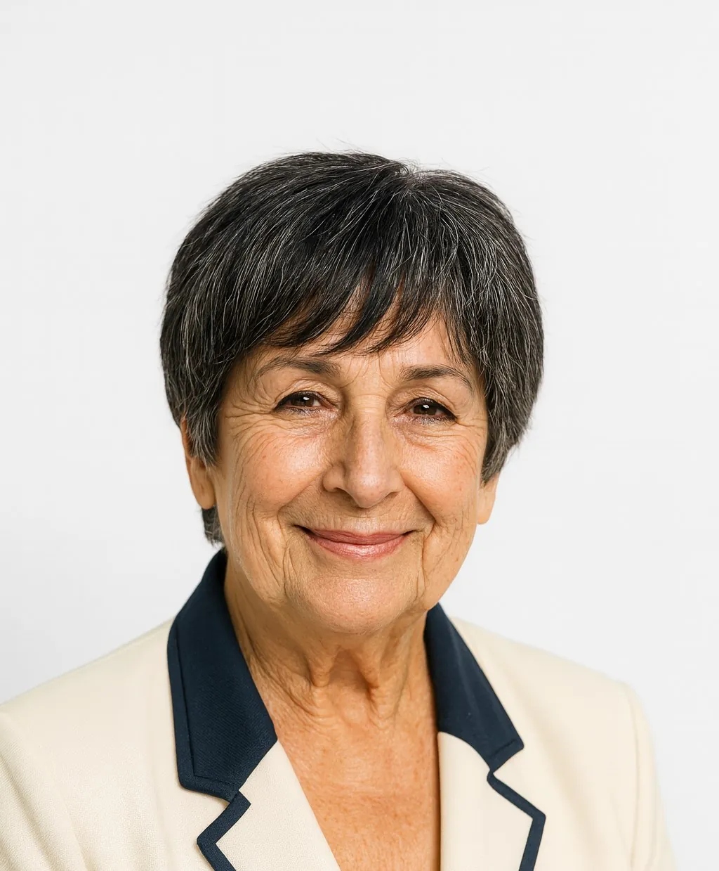 Krátká přírodní paruka Danver černá s šedou špičatou barvou