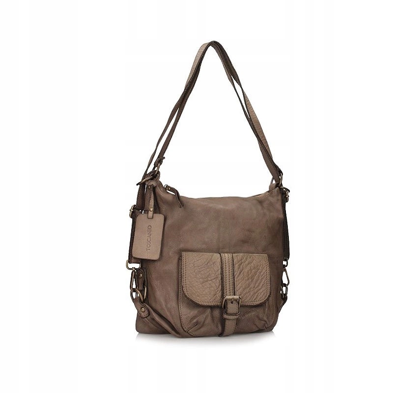 Batoh Toscanio B113 béžový D40 Vintage, béžová kožená kabelka