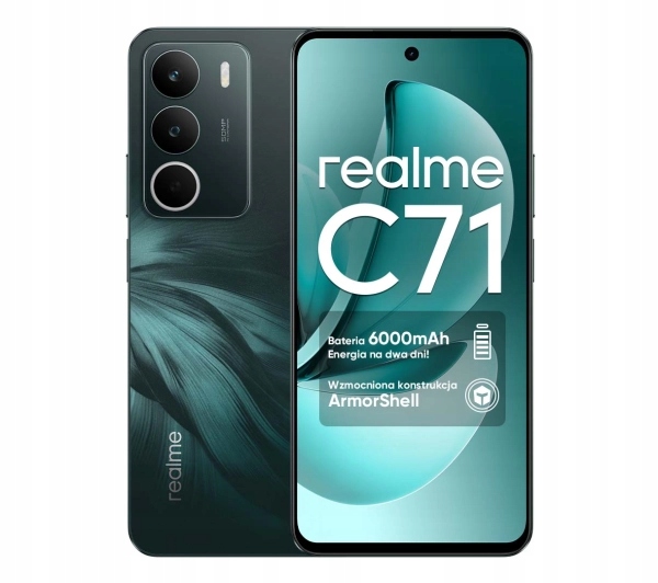 Smartfon realme C71 8/256GB 6,67" 120Hz 50Mpix Forest Owl Zielony