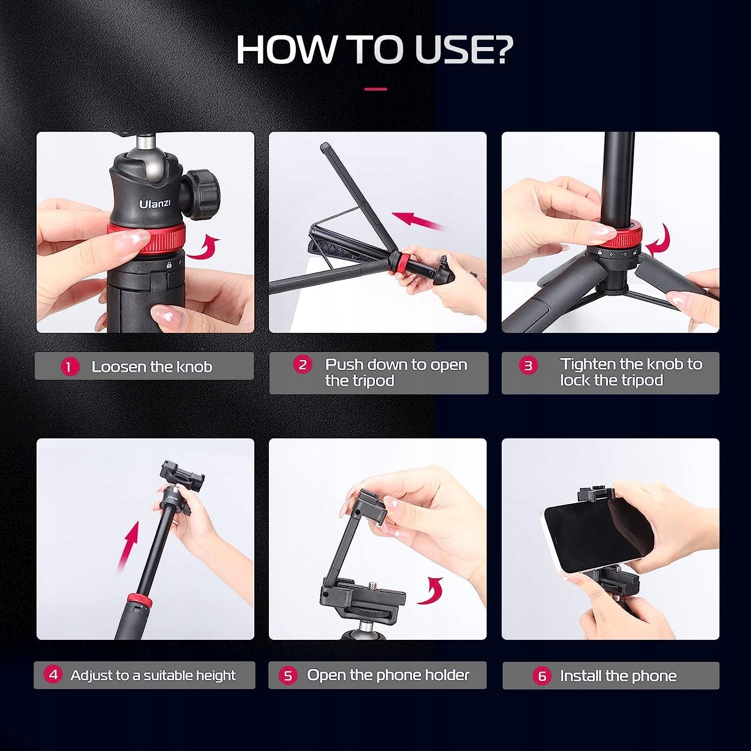 ULANZI MT-44 147cm Selfie Stick & Tripod for Cameras & Phones — miniatura 5
