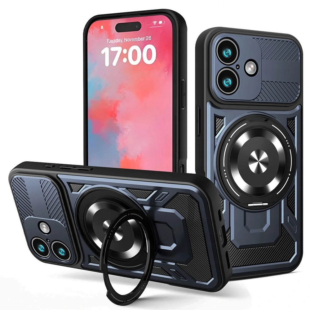 Techsuit Etui RuggedCam do iPhone'a 17 niebieskie