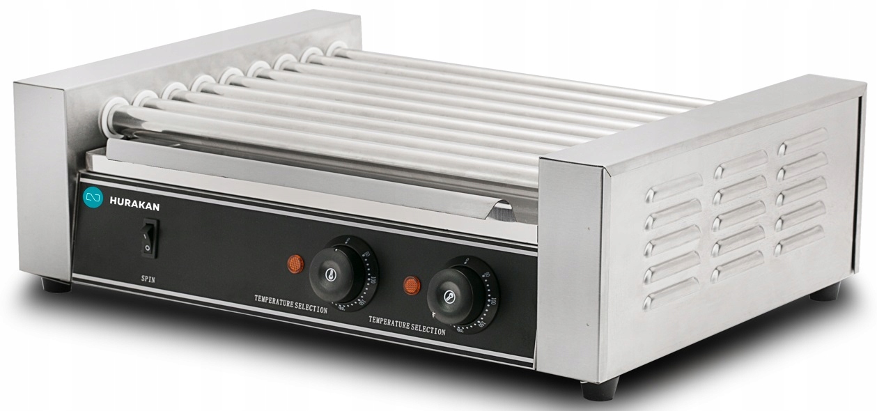 Rolovací gril pro hot dogy Ohřívač párků 9 rolí 1350W HKN-GW9M