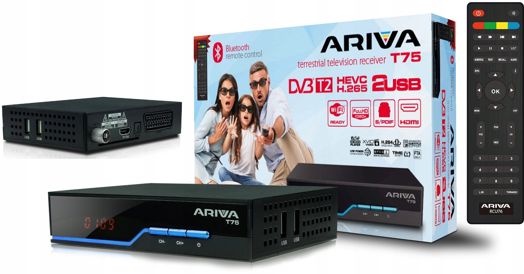 

Tuner Tv naziemna DVB-T2 Ferguson T-75 H.265 Hevc