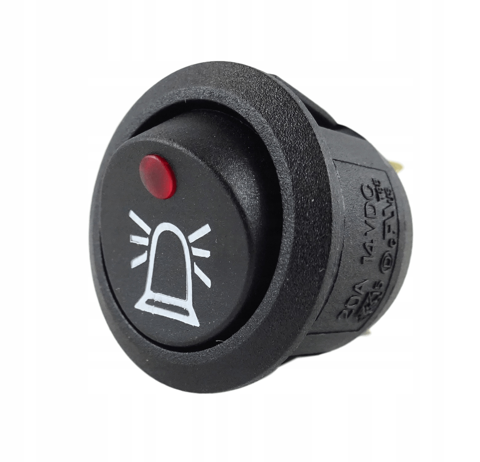 

Włącznik świateł ostrzegawczych 12V 20A 20mm Kogut