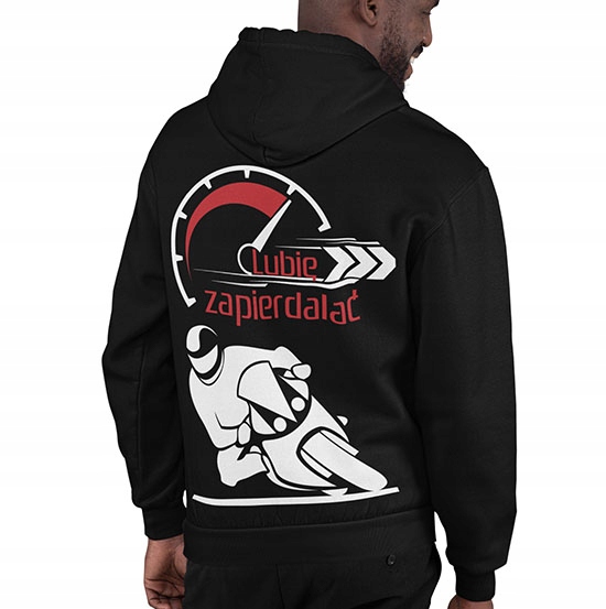 

Bluza Z Kapturem Motoryzacyjna Lubie Zapierdalać 2