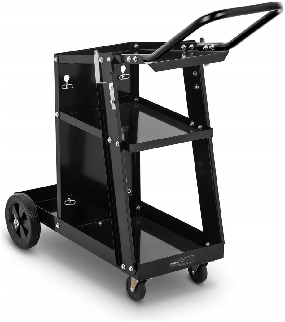 Stamos 10021089 Svářečský Vozík S Rukojetí, 3 Police – Ideální pro dílnu