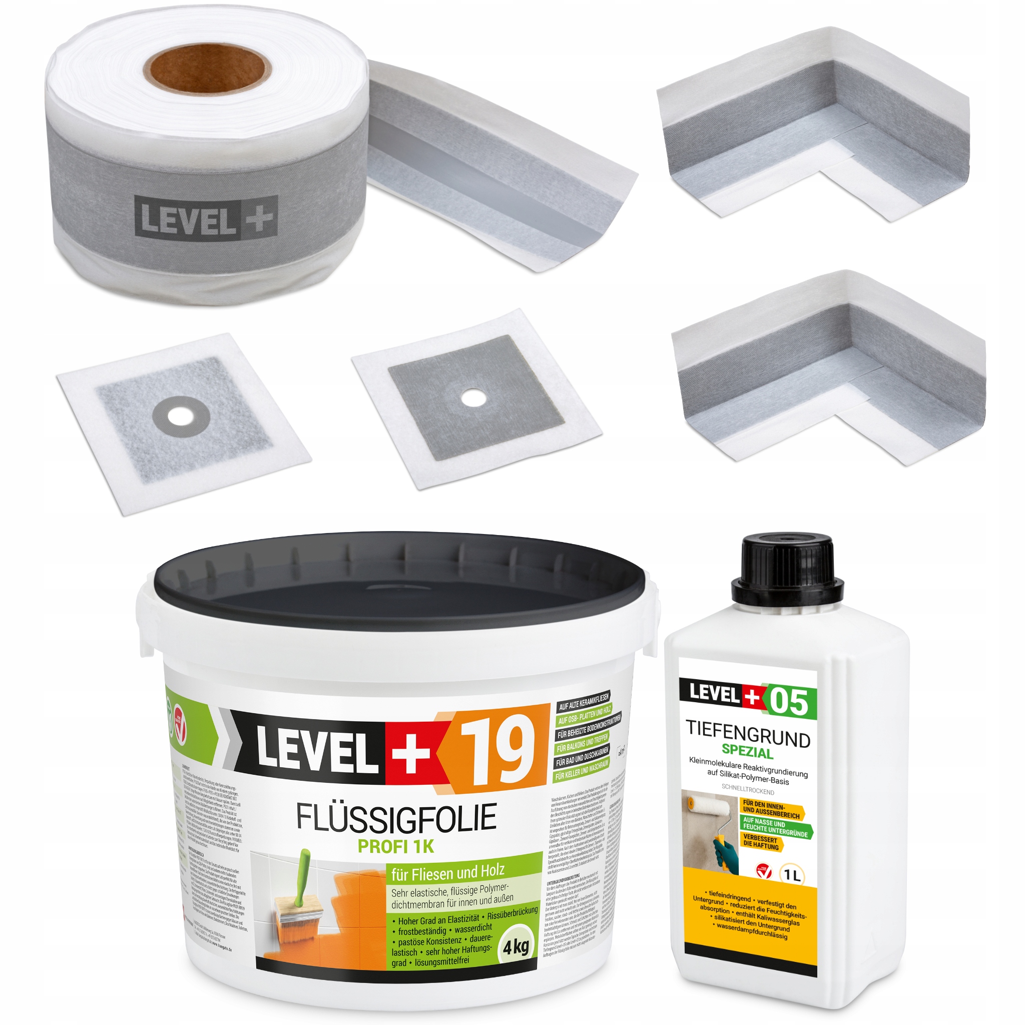 Hydroizolace Fólie 4 kg Páska 5 m Zem 1 l