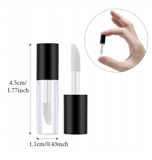 50 x Buteleczka pojemnik na błyszczyk do ust 1,2ml Waga produktu z opakowaniem jednostkowym 0.6 kg