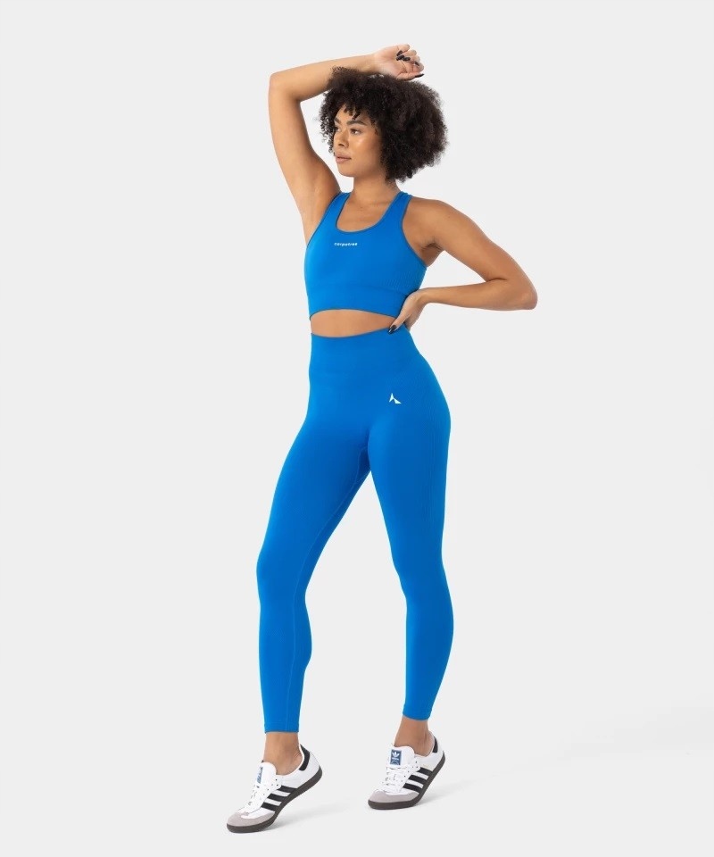 Legginsy damskie Carpatree bezszwowe Blaze niebies